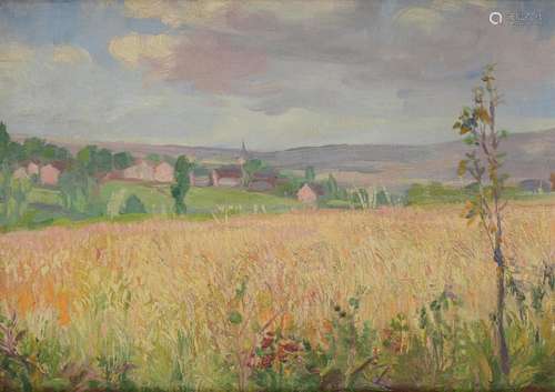 Emile VAN DOREN (1865-1949), "Paysage de campagne"...