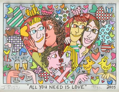 James RIZZI (1950-2011), "All you need is love", T...