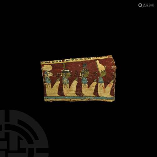 Egyptian Cartonnage Panel with Gods