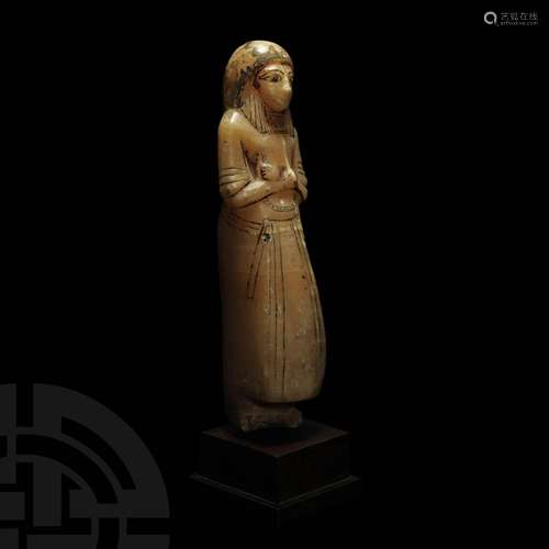 Large Egyptian Alabaster Overseer Shabti