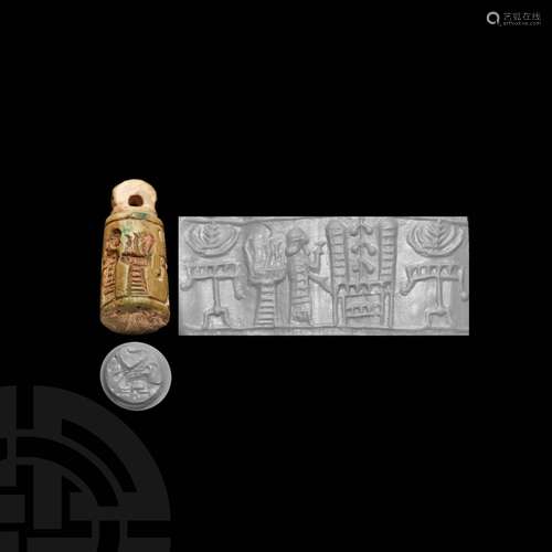 Western Asiatic Cylindrical Stamp Seal Pendant