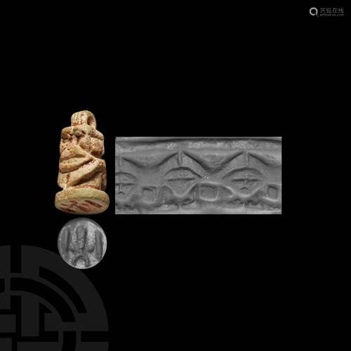 Western Asiatic Barrel-Shaped Stamp Seal Pendant