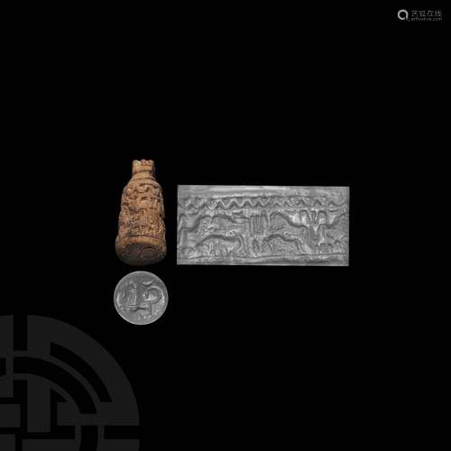 Western Asiatic Barrel-Shaped Stamp Seal Pendant