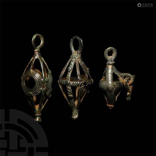 Luristan Geometric Cage Pendant Collection