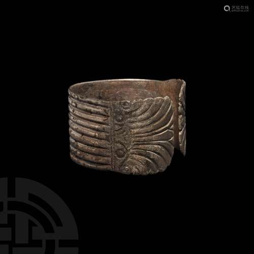 Achaemenid Silver Bracelet with Palmettes