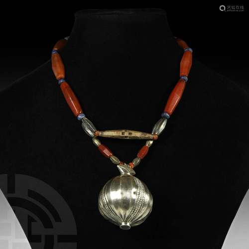 Elamite Silver Pendant Necklace