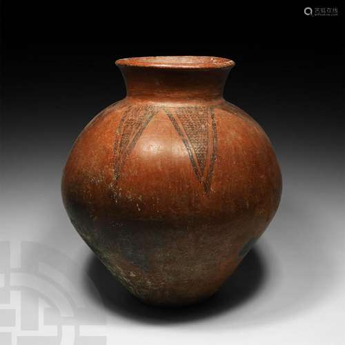 Anatolian Red Burnished Pottery Vessel