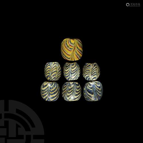 Indonesian Large Java Drawn Glass Beads