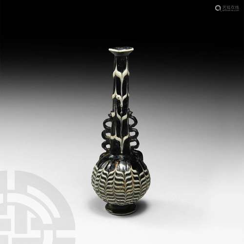 Islamic Glass Marvered Bottle