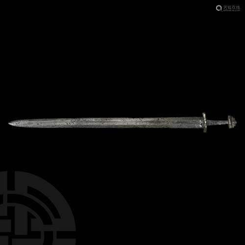 Viking Pattern-Welded Sword with Silver Decorated Hilt