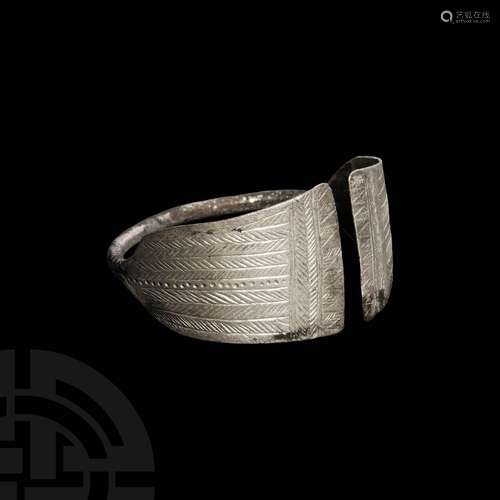 Viking Age Decorated Silver Bracelet