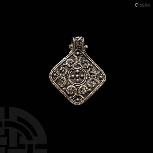 Viking Age Silver Filigree Pendant