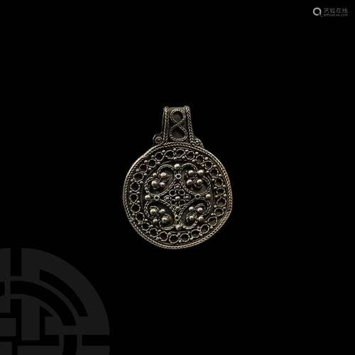 Viking Age Silver Filigree Pendant