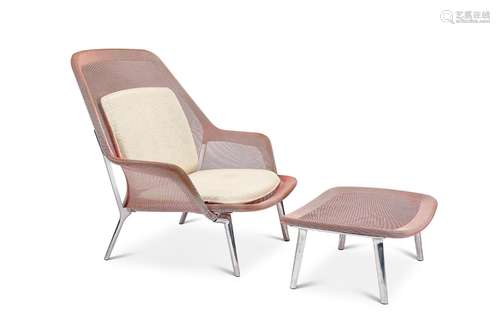 A Vitra Slow Chair and ottoman designed by Ronan & Ewan ...