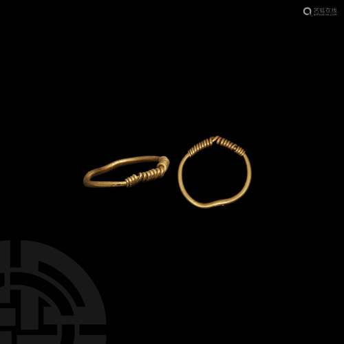 Viking Age Gold Ring with Twisted Bezel