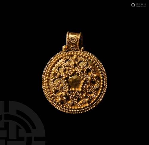 Viking Age Gold Filigree Pendant