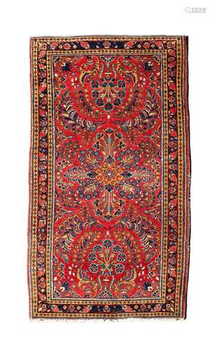 A Sarouk mat circa 1920