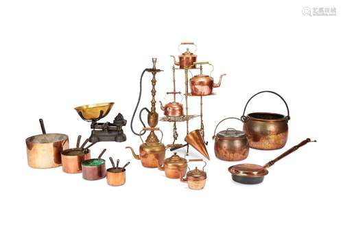 A group of Victorian and Edwardian copper items