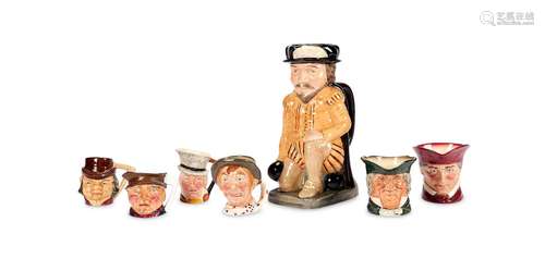 A group of seven Toby jugs