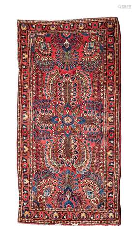 A Sarouk mat circa 1920