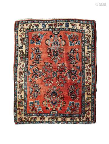 A Sarouk mat circa 1920