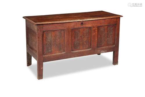 A 17th century oak chest