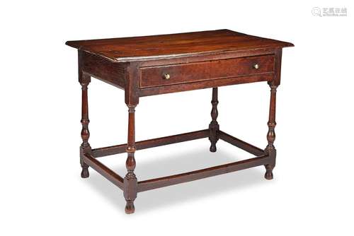 A George II oak side or writing table