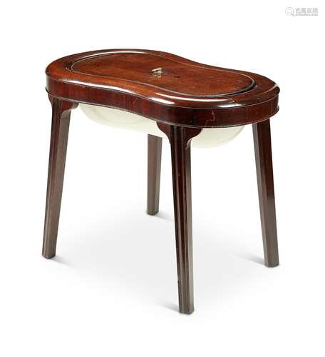 A George III mahogany bidet