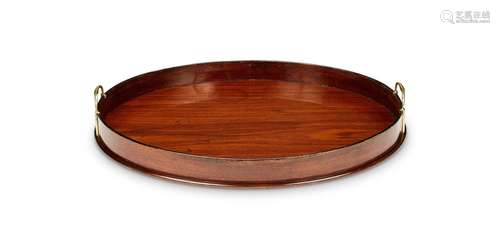 A George III mahogany oval tray