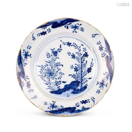 An 18th century English delft dish