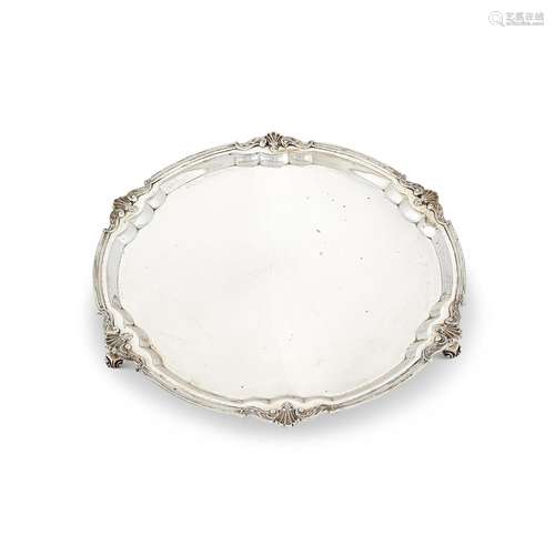 A silver salver by Mappin and Webb, Sheffield 1935