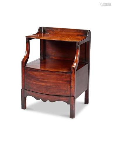 A Regency mahogany bowfront ‘Lancashire’ commode