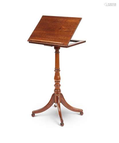 A late Regency mahogany reading table