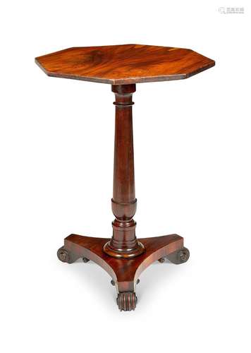 A Regency gonçalo alves octagonal occasional table