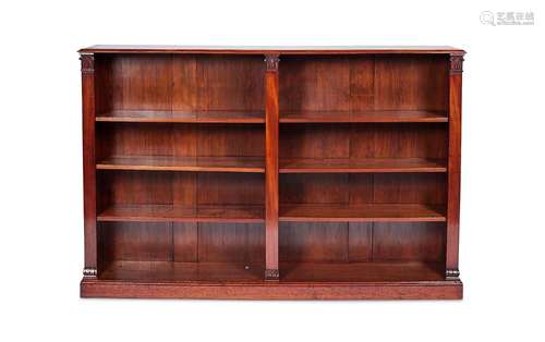 A Regency mahogany low open bookcase