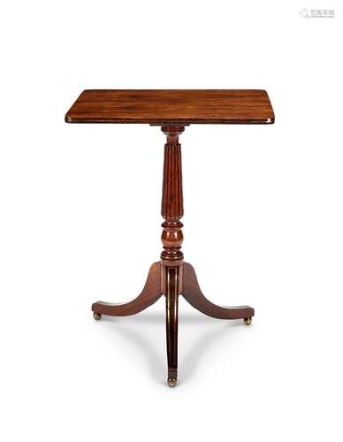 A Regency rosewood and brass inlaid occasional table attribu...