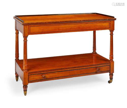 A Regency satinwood two-tier buffet