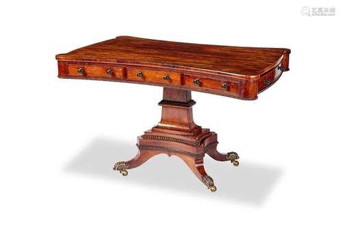 A Regency rosewood library table