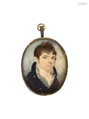 A group of six 19th century various portrait miniatures