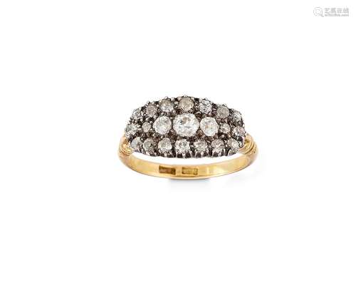 A late Victorian diamond cluster ring circa 1890