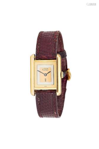 Cartier: A Must de Cartier gold vermeil wristwatch