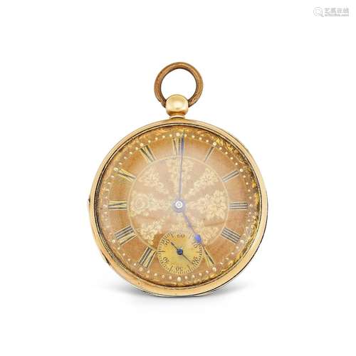 An early 20th century English 18ct gold pocket watch