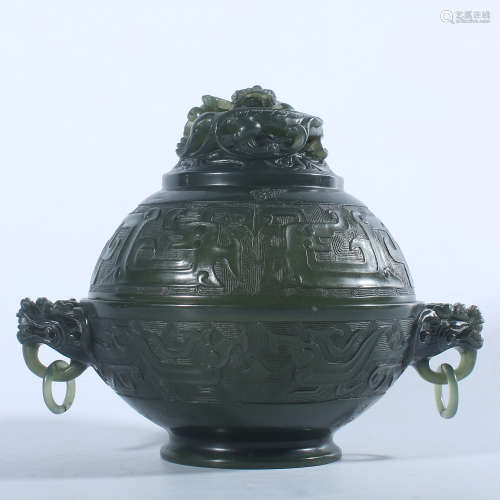 Jasper censer in Qing Dynasty