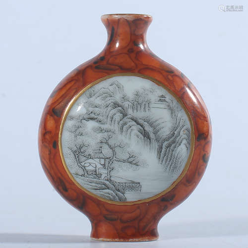 Qianlong pink snuff bottle in Qing Dynasty