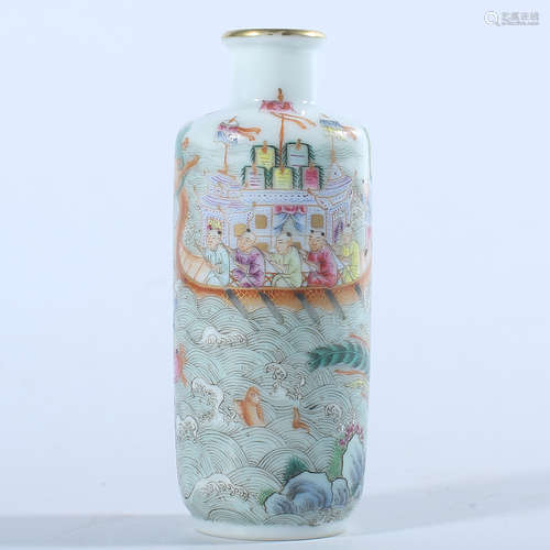 Qianlong pink snuff bottle in Qing Dynasty