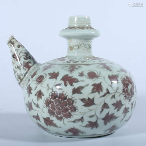 Early Ming Dynasty underglaze red pot