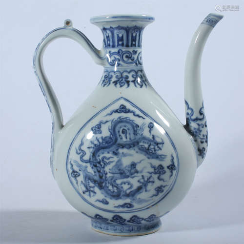 Ming Dynasty blue and white wine pot