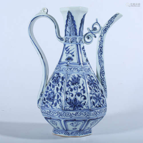 Blue and white holding pot in Yuan Dynasty