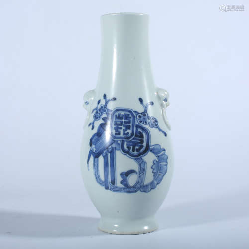 Qing Dynasty blue and white bottle