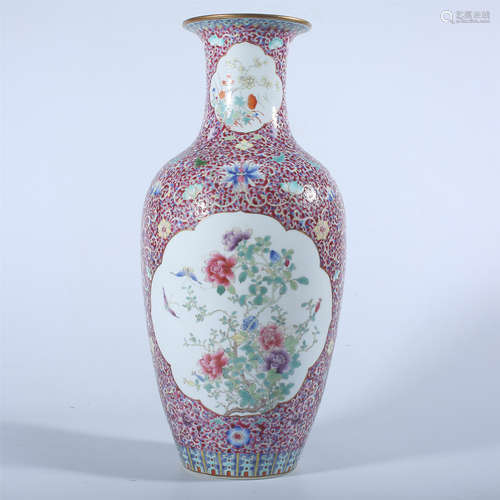 Qing Dynasty Qianlong pastel Guanyin bottle